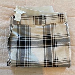 H&M Plaid Pants, Brown/ cream, Size 12